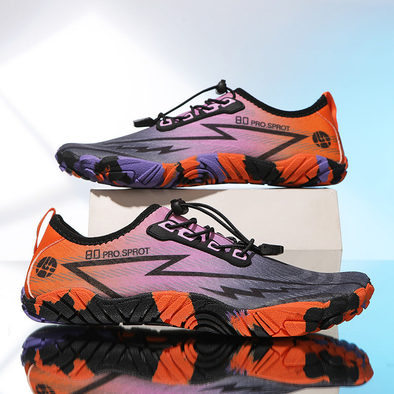 Damen Wasserfeste und flexible Sportschuhe mit elastischem Schnellschnürsystem