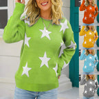 Damen Modischer Pullover mit Sternenmuster