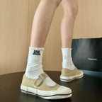 Damen sportliche Slip-On Sneakers mit verstellbarem Riemen R&B