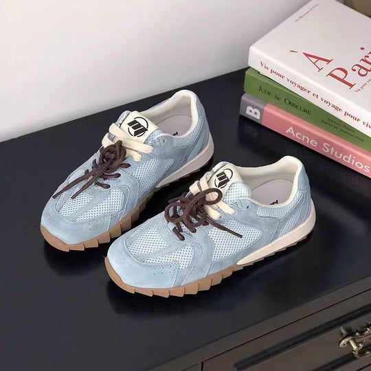 Damen Sportliche Sneakers mit atmungsaktiver Mesh-Oberfläche und rutschfester Laufsohle R&B