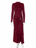 Damen Elegantes Kleid mit innovativem Design und kunstvollen Drapierungen R&B