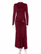 Damen Elegantes Kleid mit innovativem Design und kunstvollen Drapierungen R&B