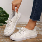 Damen modische Sneakers mit glitzernden Pailletten und präziser Schnürung R&B