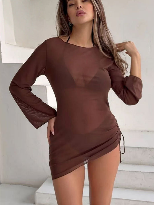 Damen Fashion-Transparente Strandkleid R&B