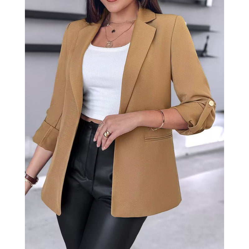 Damen Tailored Blazer mit hochmodischem Schnitt und asymmetrischen Ärmeln R&B