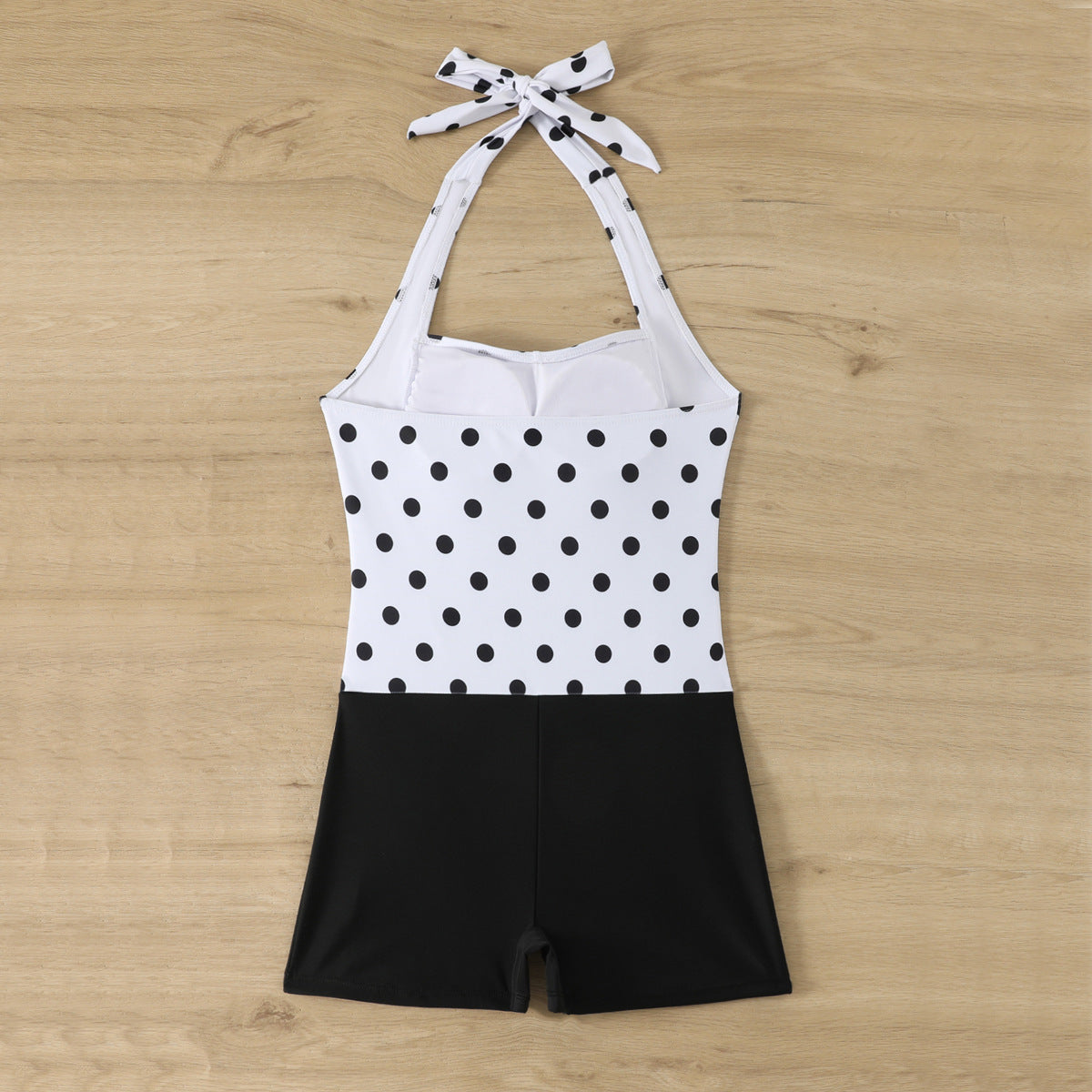 Damen Einteiliger Badeanzug mit Rüschendetails und Hüftshorts R&B
