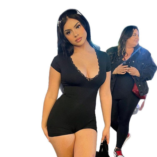 Damen Intimwäsche-Body mit Spitzendetails R&B