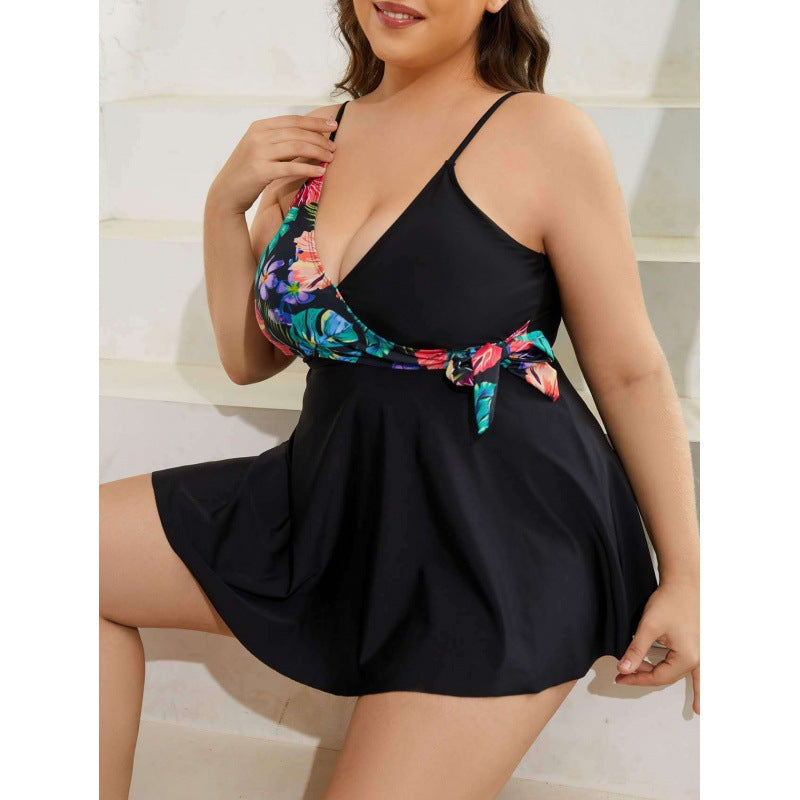 Damen Wickel-Badeanzug mit floralem Design R&B