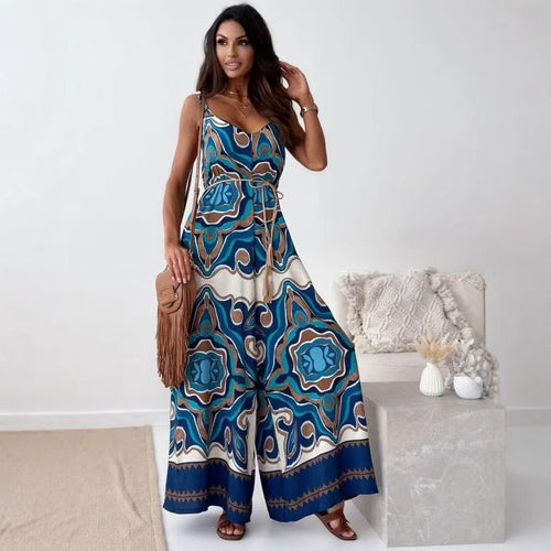 Damen Bohemian Weitbeiniger Bodysuit R&B