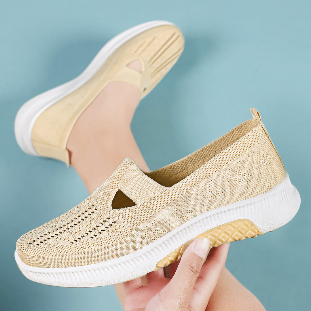 Damen Atmungsaktive Slip-On Sneakers mit elastischen Einsätzen R&B
