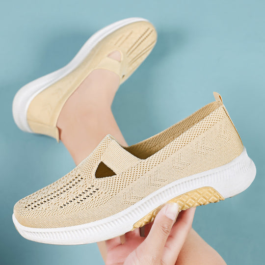 Damen Atmungsaktive Slip-On Sneakers mit elastischen Einsätzen R&B