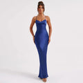 Damen Figurumspielendes Abendkleid mit Schmalen Spaghettiträgern und Elegantem Schnitt