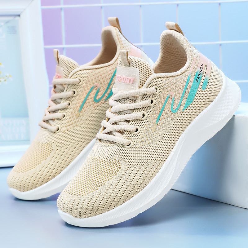 Damen Sportliche Sneakers mit atmungsaktivem Mesh-Obermaterial und dämpfender Sohle R&B 1771821047