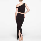 Damen Crop-Top und Maxi-Rock Set R&B