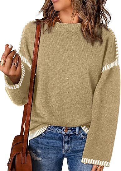 Damen Pullover mit modischen Streifen R&B