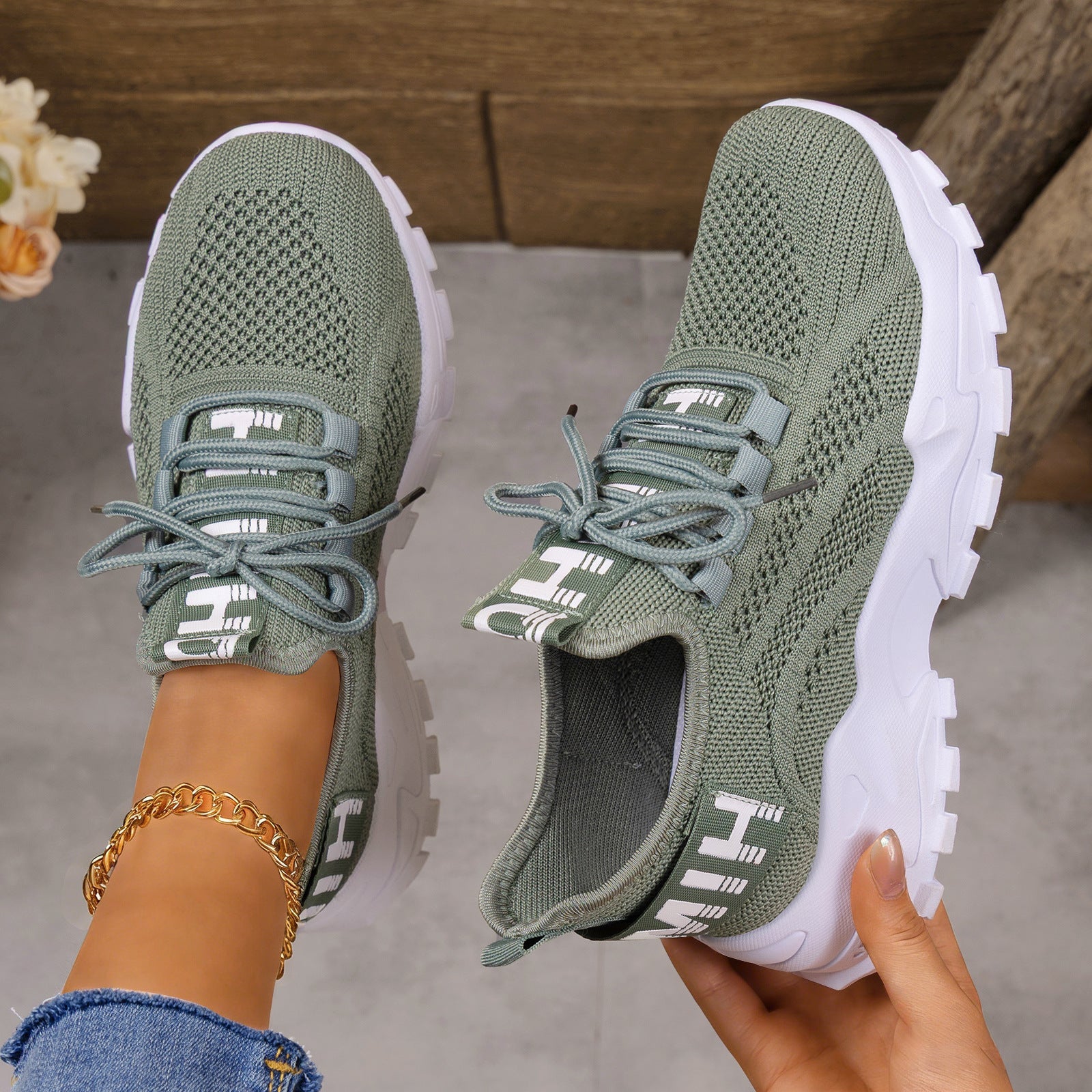 Damen Atmungsaktive Sport Sneakers mit flexiblem Design R&B