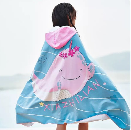 Unisex Strandponcho mit Hai-Motiv R&B