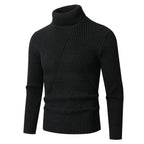 Herren Grobstrickpullover mit Stehkragen und dekorativem Strukturmuster R&B