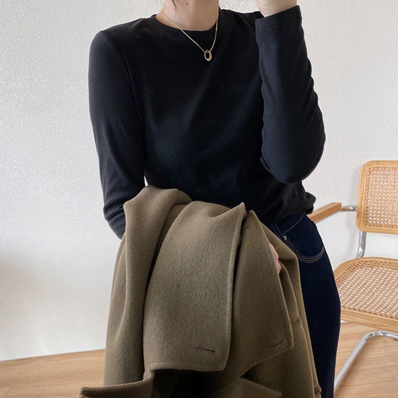 Damen Langarmshirt aus weichem Baumwollstoff mit lässigem Schnitt
