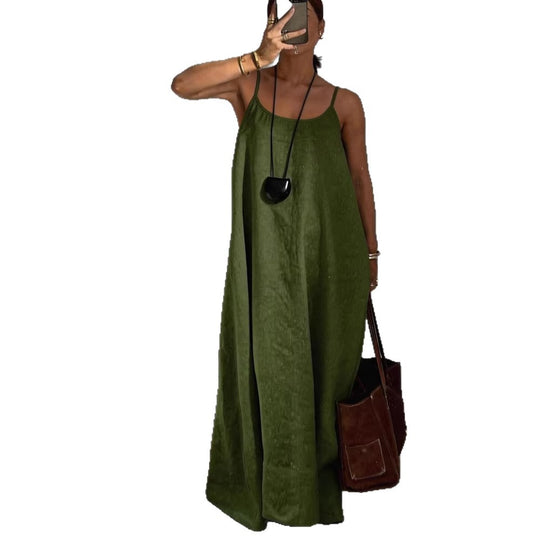 Damen Leichtes Sommerkleid mit tiefem Ausschnitt R&B