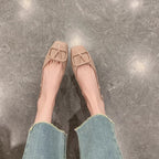 Damen Slingback-Schuhe mit modischer Schnalle und komfortablem Blockabsatz R&B
