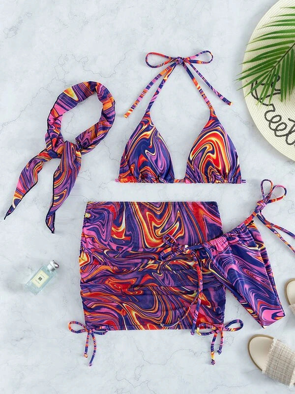 Damen Bikini-Set mit verspieltem Schnitt und modischen Akzenten R&B