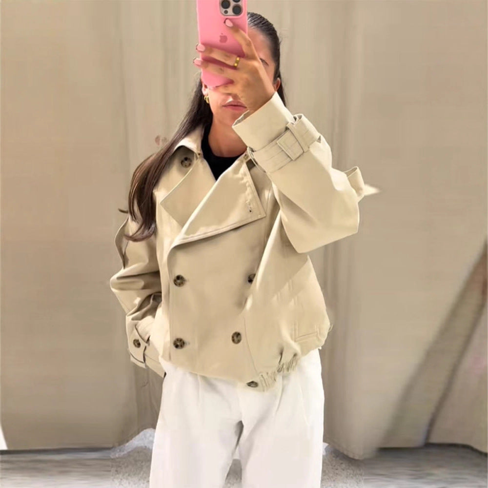 Damen Modische Outdoor-Jacke mit elegantem Kunstfellkragen R&B