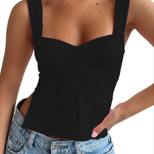 Damen Crop-Top mit quadratischem Ausschnitt R&B