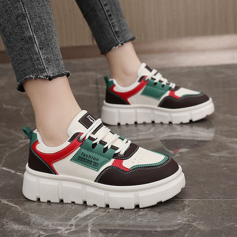 Damen Modische Chunky Sneakers mit robuster Profilsohle und atmungsaktiver Obermaterialstruktur R&B