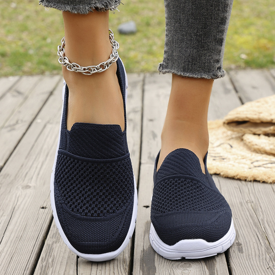 Damen Atmungsaktive Slip-On Sneakers mit elastischem Einsatz R&B