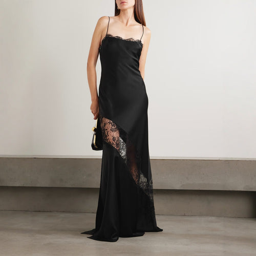 Damen Elegantes Abendkleid mit raffiniertem Spitzenbesatz R&B