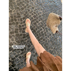 Damen Zehentrenner-Sandalen mit elegantem Riemen und komfortablem Fußbett