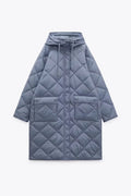 Damen gesteppte Übergangsjacke mit Kapuze und praktischen Taschen R&B 1759483144