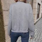 Damen sportliche Bomberjacke mit strukturiertem Design und hohen Bündchen R&B
