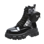 Damen Chunky Combat Boots mit praktischen Stauraum und modischen Details R&B