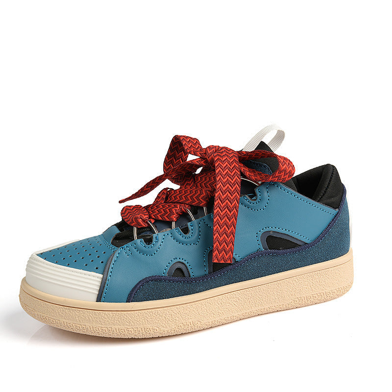 Damen Sportliche Freizeitsneaker mit bunten Schnürsenkeln und dämpfender Sohle R&B