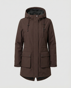 Übergangsjacke Damen sportlich als Parka mit verstellbarer Kapuze