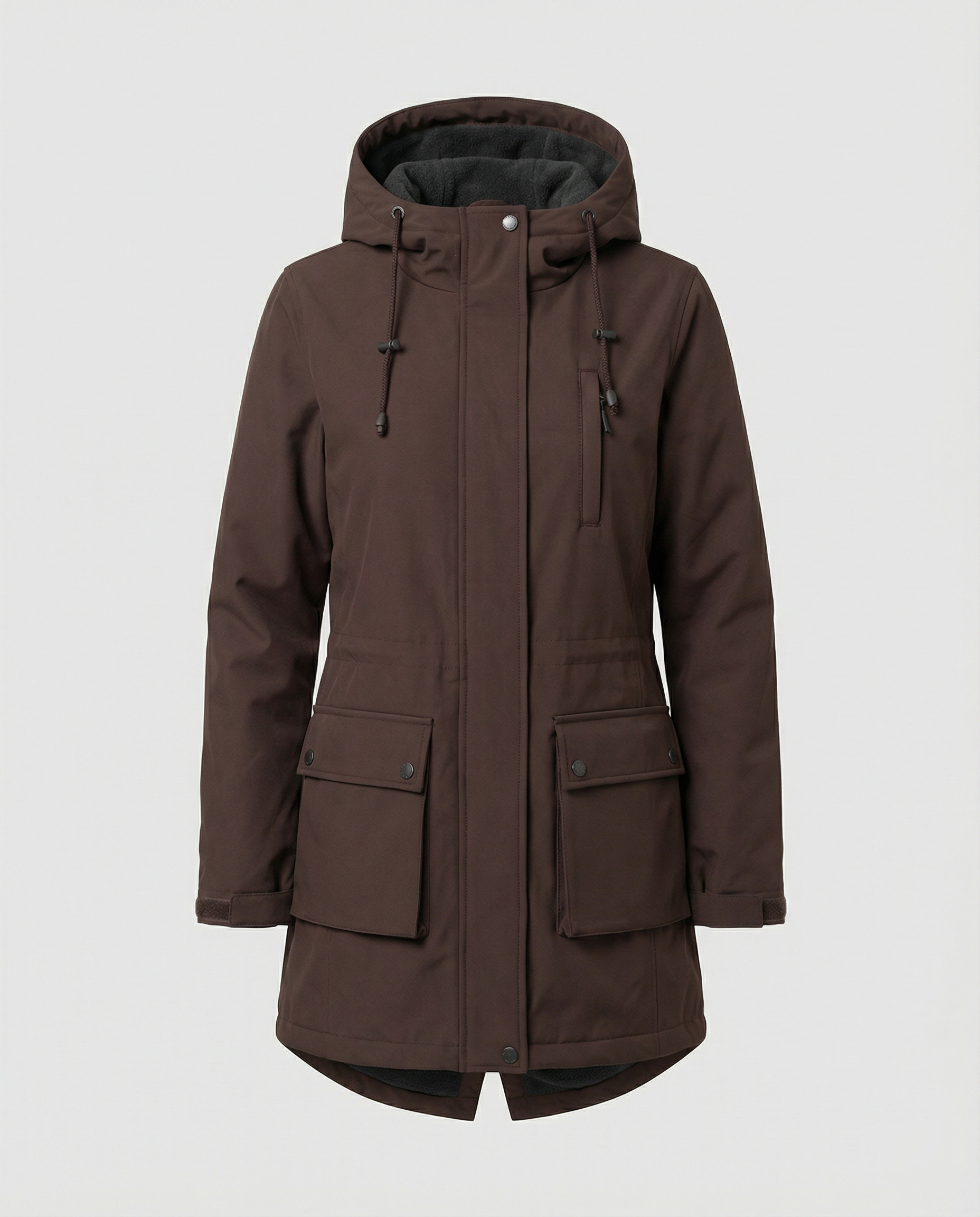 Übergangsjacke Damen sportlich als Parka mit verstellbarer Kapuze
