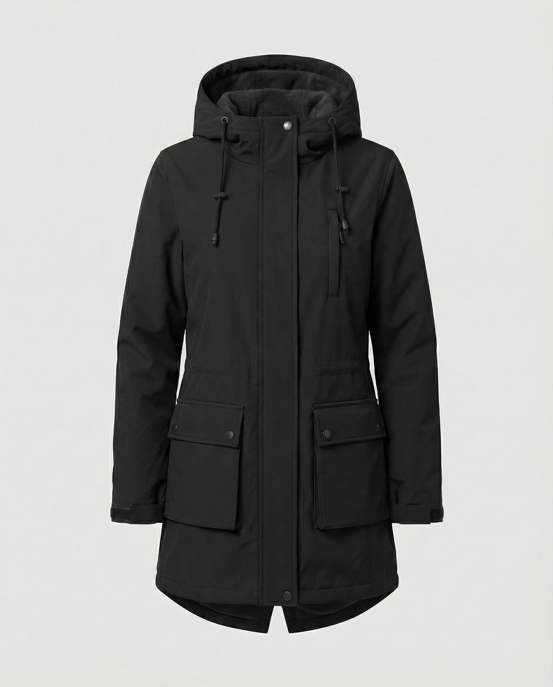 Übergangsjacke Damen sportlich als Parka mit verstellbarer Kapuze