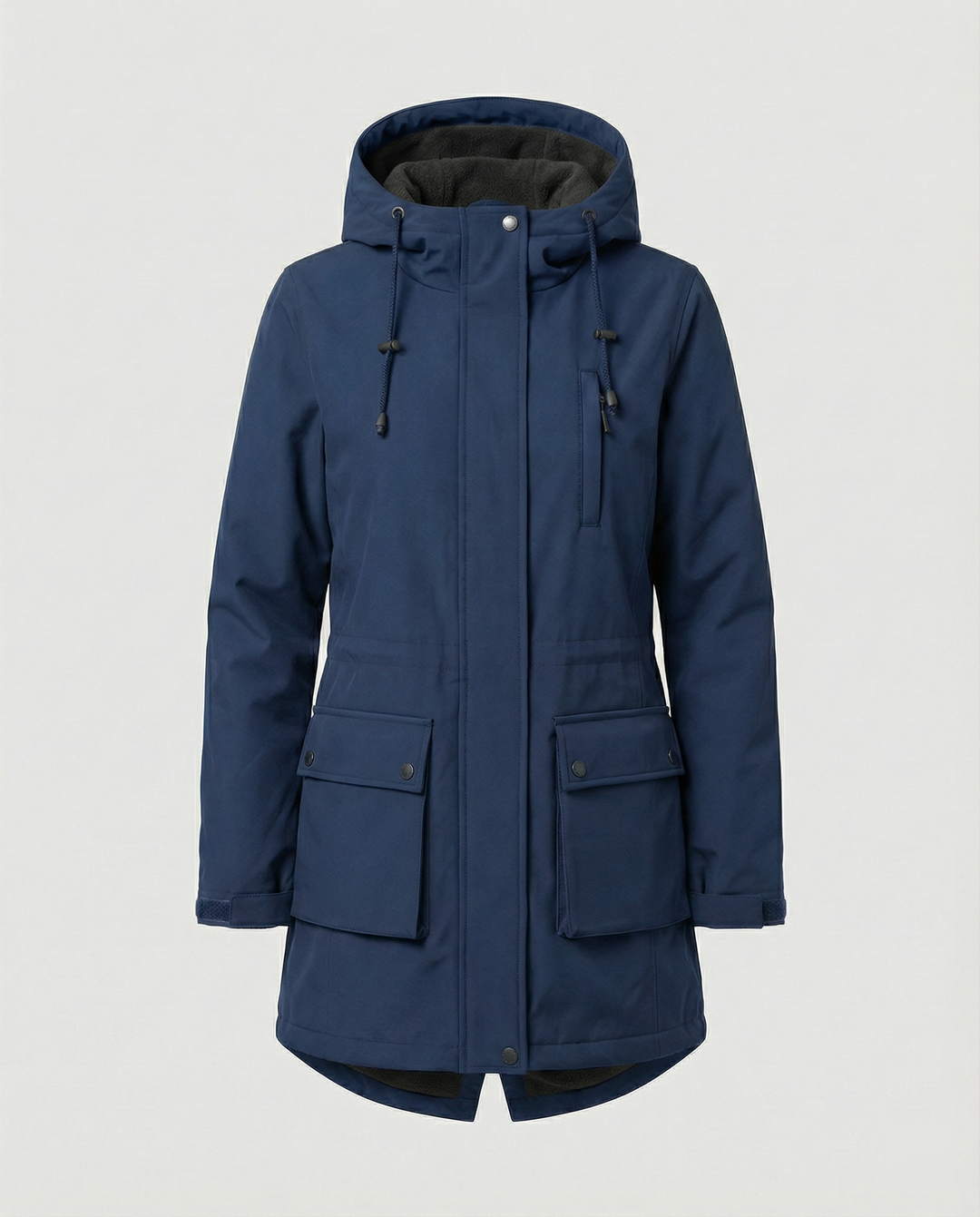 Übergangsjacke Damen sportlich als Parka mit verstellbarer Kapuze