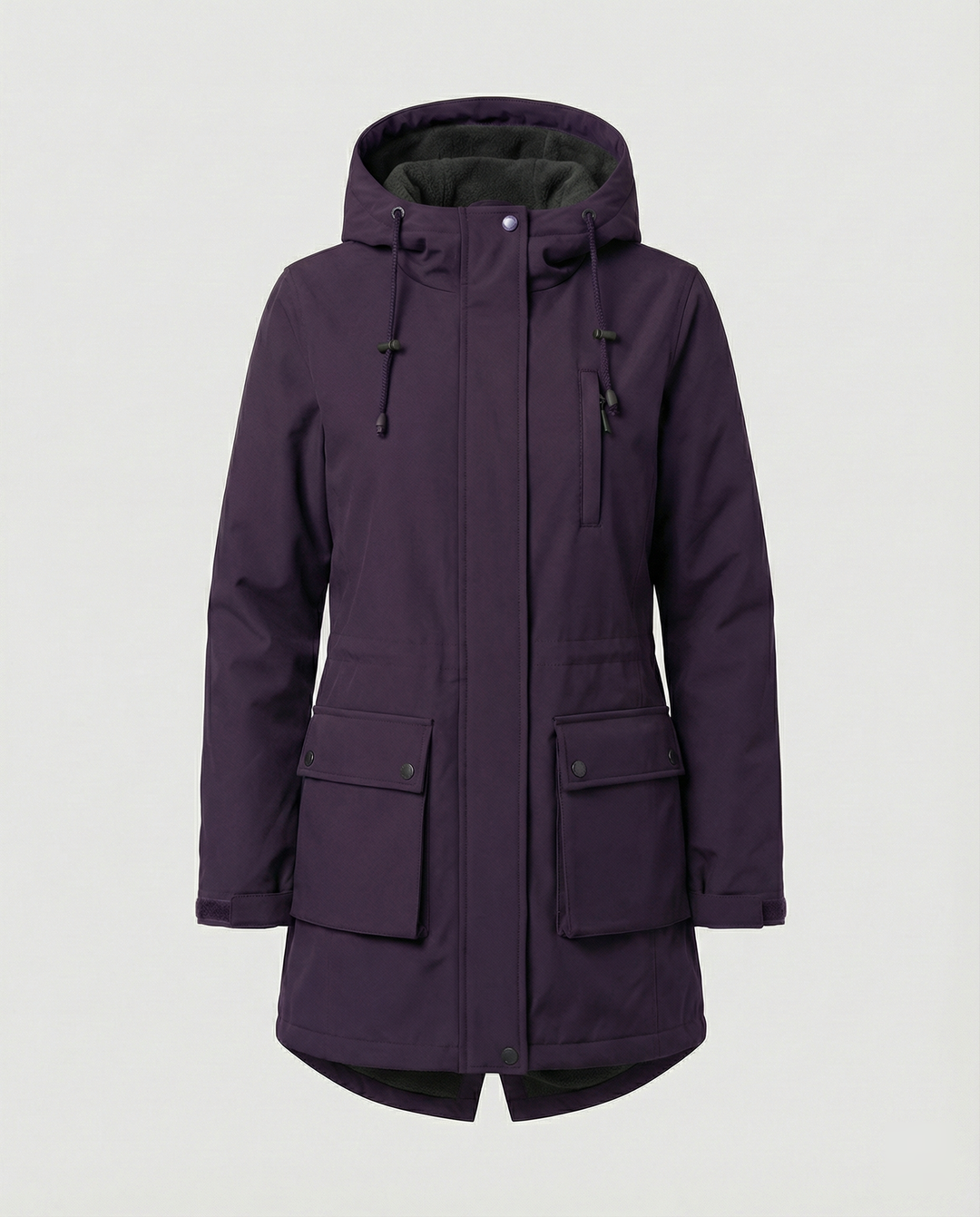 Übergangsjacke Damen sportlich als Parka mit verstellbarer Kapuze