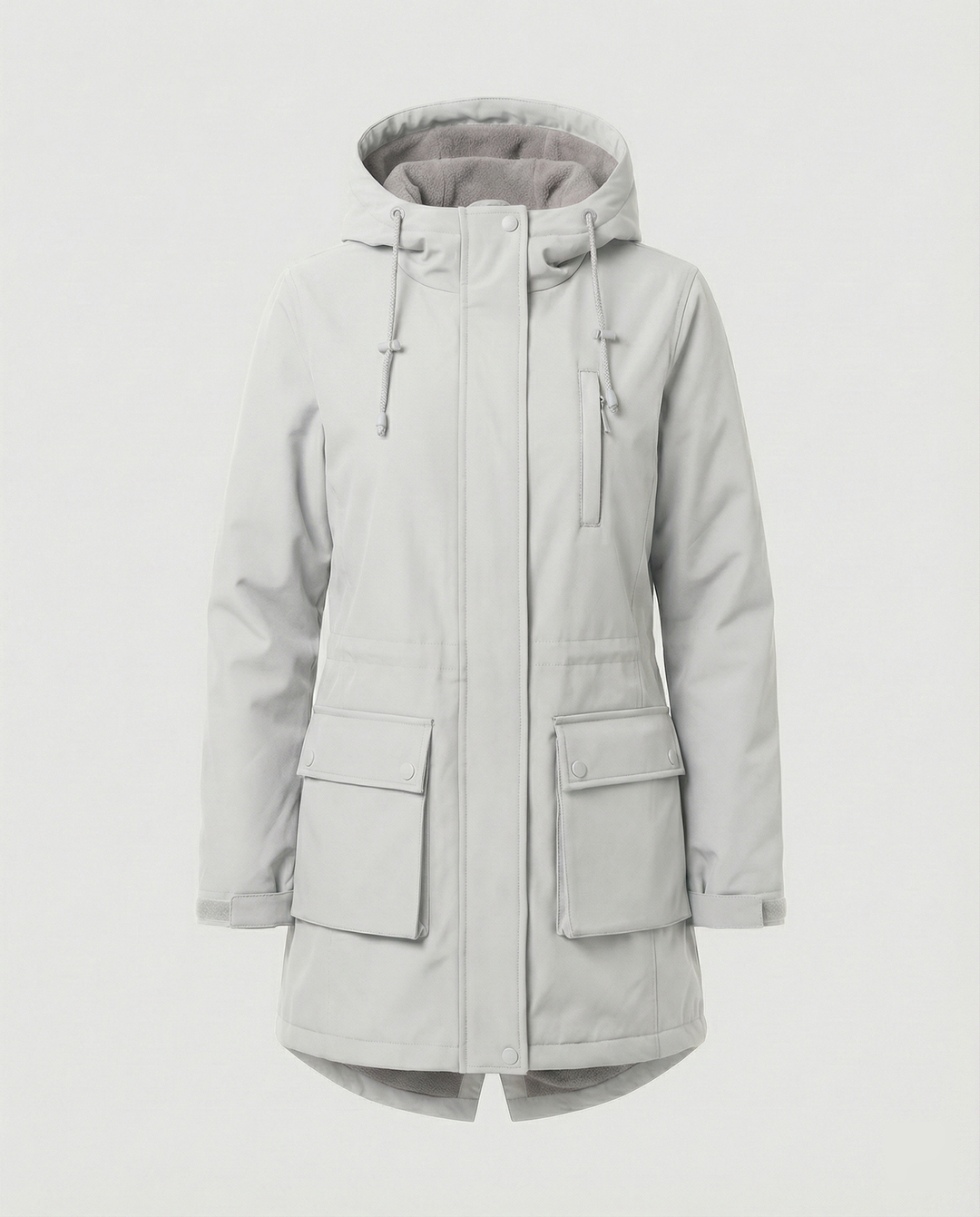 Übergangsjacke Damen sportlich als Parka mit verstellbarer Kapuze