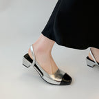 Damen Sling-Pumps mit glänzender Oberfläche und eleganter Fußbettgestaltung R&B
