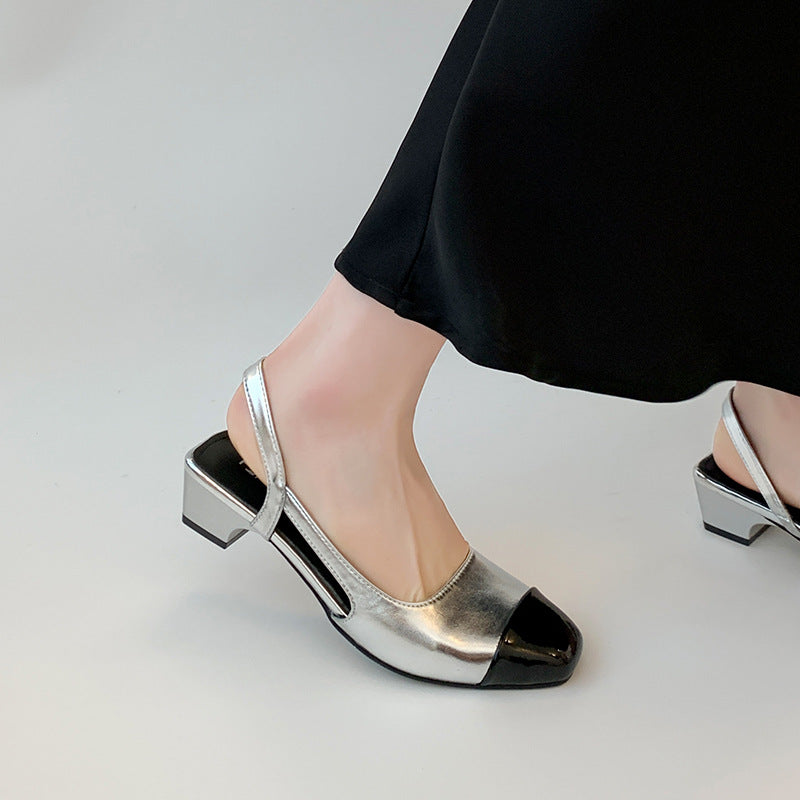Damen Sling-Pumps mit glänzender Oberfläche und eleganter Fußbettgestaltung R&B