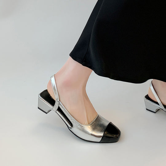 Damen Sling-Pumps mit glänzender Oberfläche und eleganter Fußbettgestaltung R&B