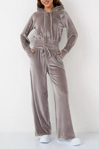 R&B | Minimalismus Fleece Kapuzenpullover und Jogginghose Zweiteiler Satz