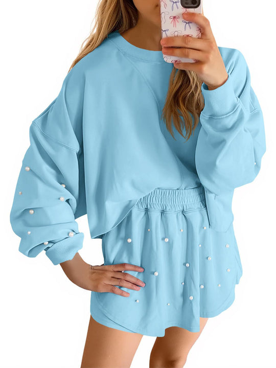 Damen Sportliches Sweatshirt- und Rock-Set R&B