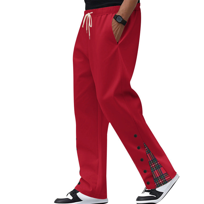 Herren lässige Freizeitpants mit Kordelzug und grafischem Design R&B