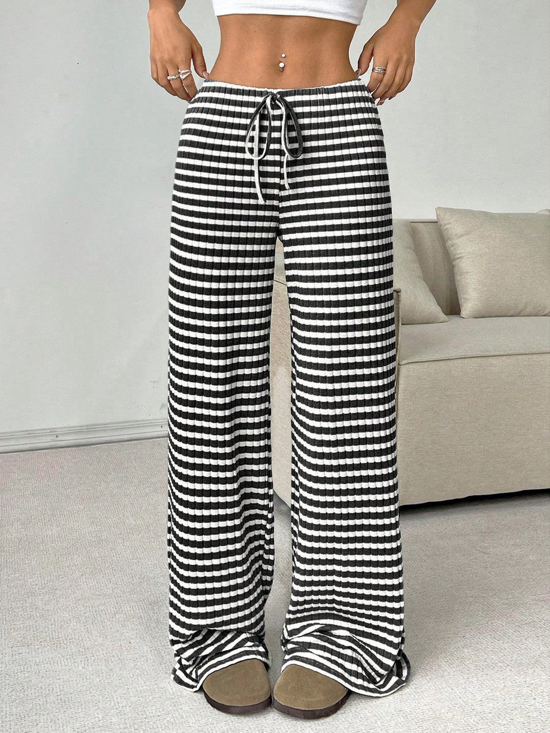 Damen luftige Komfort-Hose mit elastischem Bund und Taschen R&B