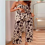 Damen Oberteil und weite Hose im modernen Tiermuster R&B